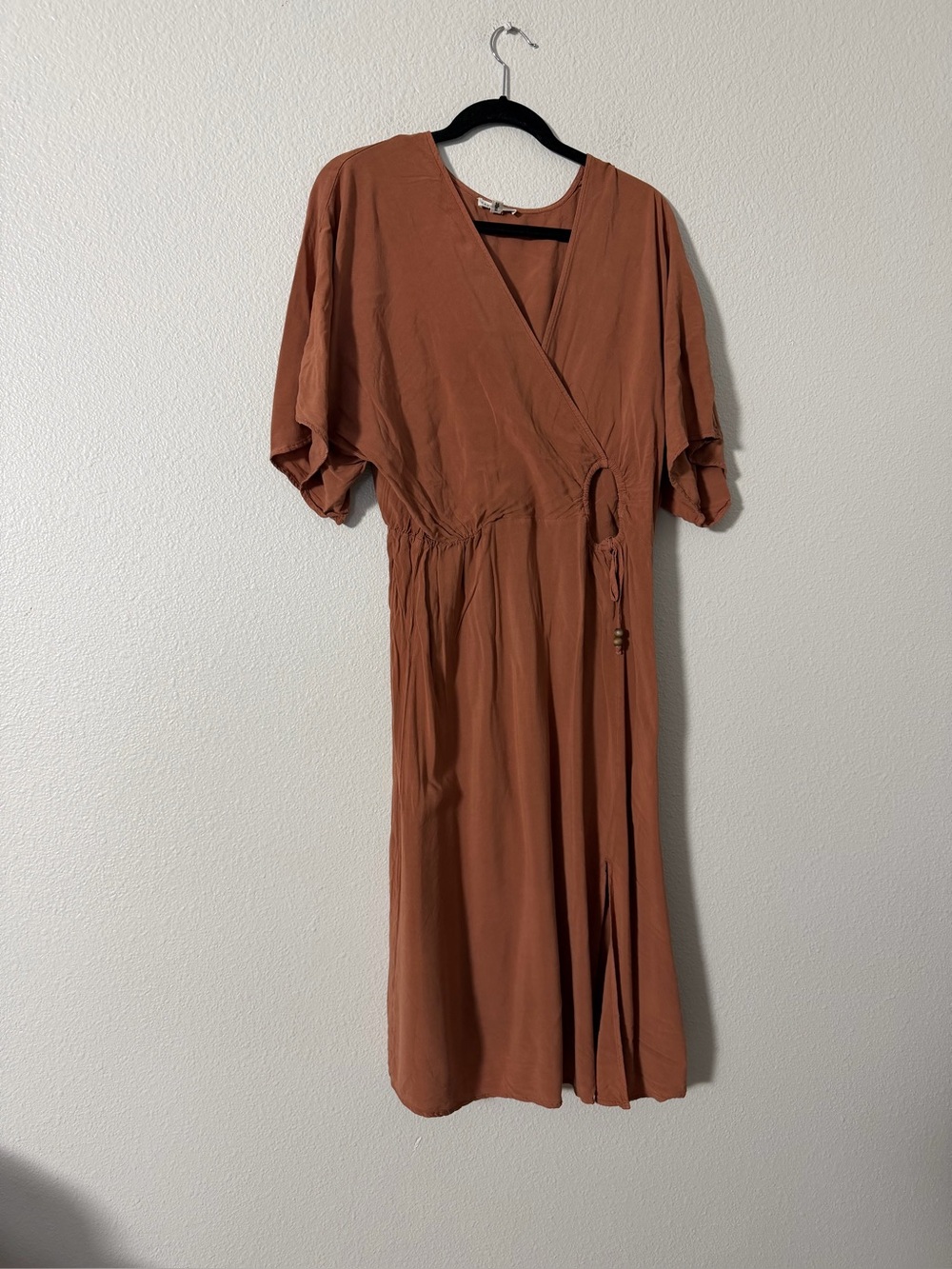 EARTHBOUND Rust Wrap Midi  dress SZ L